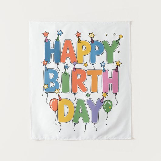 誕生日バルーン タペストリー (正面)