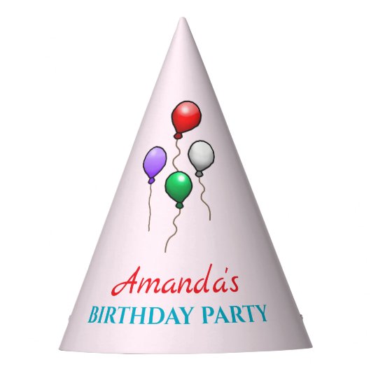 誕生日バルーン パーティーハット (正面)