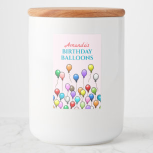 誕生日バルーン フードラベル