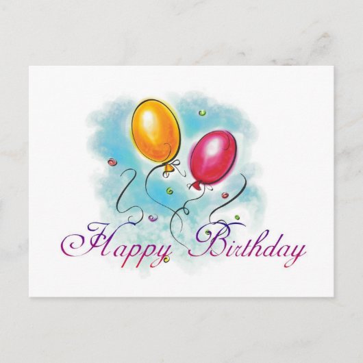 誕生日バルーン ポストカード (正面)