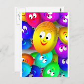 誕生日バルーン ポストカード (正面/裏面)