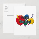 誕生日バルーン ポストカード (正面/裏面)