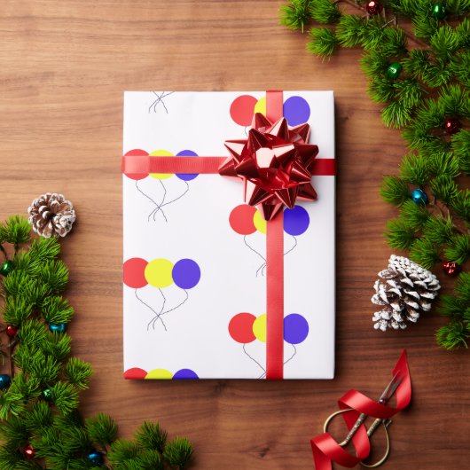 誕生日バルーン ラッピングペーパー (クリスマスギフト)
