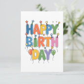 誕生日バルーン 出欠カード (スタンド正面)