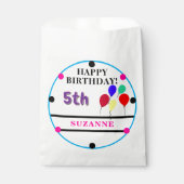 誕生日バルーン 紫 ピンク 何歳でも フェイバーバッグ (正面)
