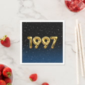 誕生日バルーン 1997 星柄 ナプキン スタンダードカクテルナプキン (インサイチュ)
