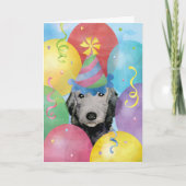 誕生日バルーンBedlington Terrier Card カード (正面)