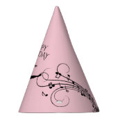 誕生日バレリーナ踊りとミュージックノート パーティーハット (右)