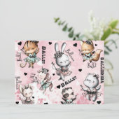 誕生日バレリーナ 招待状 (スタンド正面)