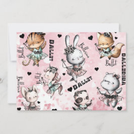 誕生日バレリーナ 招待状