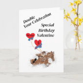 誕生日バレンタインGカード:ターニング5 カード (黄色い花)