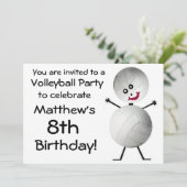 誕生日バレーボールパーティの招待状 招待状 (スタンド正面)
