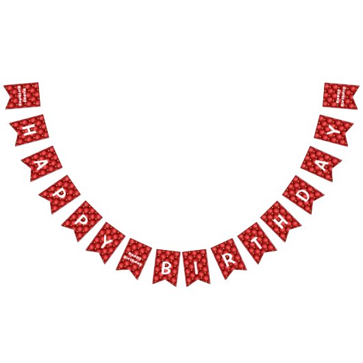 誕生日バンティンフラッグ金ゴールドレッドダイヤモンドタフテッド バンティングフラッグ (全)