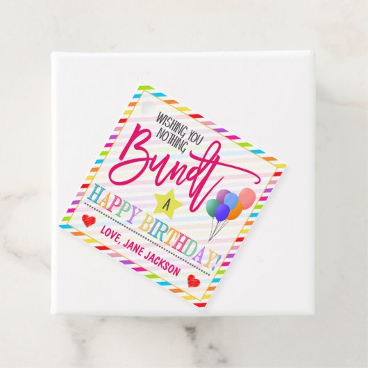 誕生日バンドケーキギフトラベル フェイバータグ (インサイチュ)