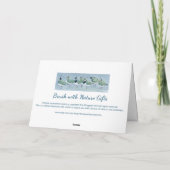 誕生日バードアートインクルード彼の彼女の彼らは水の色アートカード カード (裏面)