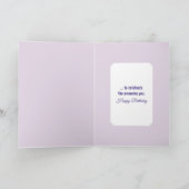 誕生日バードオブパラダイスフラワーブーケ カード (内部)