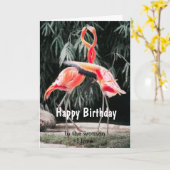 誕生日バードカップル女性私はカードを愛する カード (黄色い花)