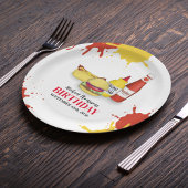 誕生日バーベキューパーティーピクニッククックアウト ペーパープレート