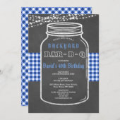 誕生日バーベキューメイソンジャージャンガム招待状 招待状 (正面/裏面)