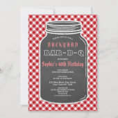 誕生日バーベキューメイソンジャージャンガム招待状 招待状 (正面)