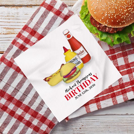 誕生日バーベークパーティーBBQカスタム スタンダードカクテルナプキン
