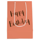 誕生日パイナップルオンサンセットビーチ ミディアムペーパーバッグ (裏面)