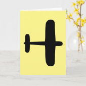 誕生日パイロット機フライボーイグリーティングカード カード (黄色い花)