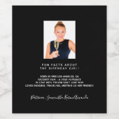 誕生日パカスタムーティー写真おもしろい事実伝記 ワインラベル (シングルラベル)