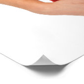 誕生日パカスタムーティー写真モダン白男 ポスター (角)