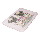 誕生日パグドッグカップケーキ バスマット (アングル)