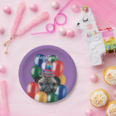 誕生日パグドッグ紙プレート ペーパープレート (パーティー)