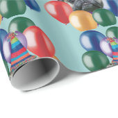 誕生日パグ犬ラッピング紙 ラッピングペーパー (ロールコーナー)