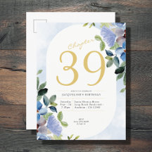 誕生日パステルブルーフローラ