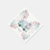 誕生日パタパーソナライズされたーンバニートラック スタンダードカクテルナプキン (角)