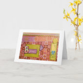 誕生日パターン カード (黄色い花)