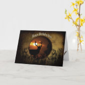 誕生日パパディア狩りサンセット カード (黄色い花)