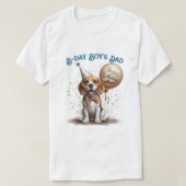 誕生日パパビーグルドッグバルーンカスタム Tシャツ (デザイン正面)