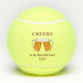 誕生日パパビール応援モノグラム テニスボール (裏面)