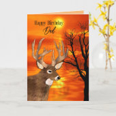 誕生日パパラージバックサンセット自然シーンカード カード (黄色い花)