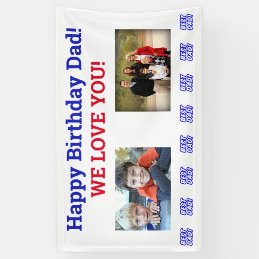 誕生日パパワールドの最高のEver Kidsの写真 横断幕 (縦)