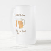 誕生日パパワールドズエバー最高のモノグラム フロストグラスビールジョッキ (正面左)