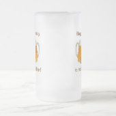 誕生日パパワールドズエバー最高のモノグラム フロストグラスビールジョッキ (中央)