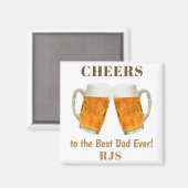 誕生日パパワールドズエバー最高のモノグラム マグネット (正面/裏面)