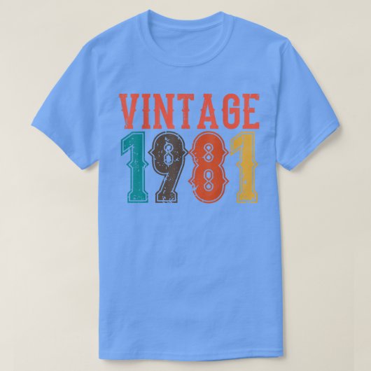 誕生日パパヴィンテージ1981 Tシャツ (デザイン正面)