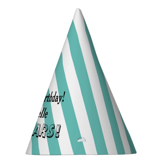 誕生日パパーソナライズされたテストライプのアの帽子の名前 パーティーハット (右)