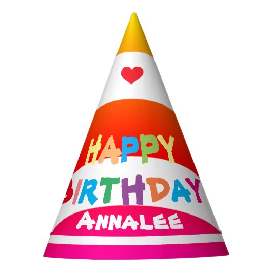 誕生日パパーソナライズされたーティー名カッコいいCute パーティーハット (正面)