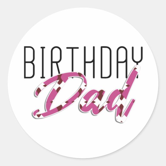 誕生日パパ ラウンドシール (正面)