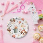 誕生日パピーパーティーボウル ペーパープレート (パーティー)