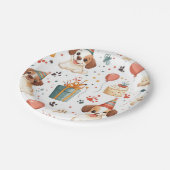 誕生日パピーパーティーボウル ペーパープレート (アングル)