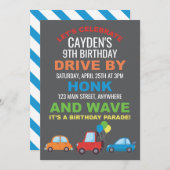 誕生日パレード招待状検疫誕生日 招待状 (正面/裏面)